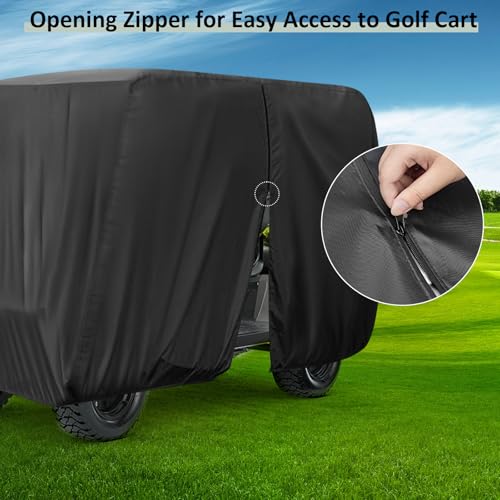 Isamant Waterproof 4/6 Passenger Golf Cart Cover 123" x 56" x 81" for EZGO, Club Car, Yamaha