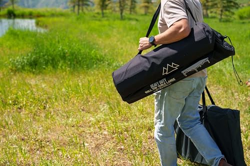 Mountain Summit Gear Heavy-Duty Large Roll-Top Camping Table - Portable Aluminum & Steel Frame