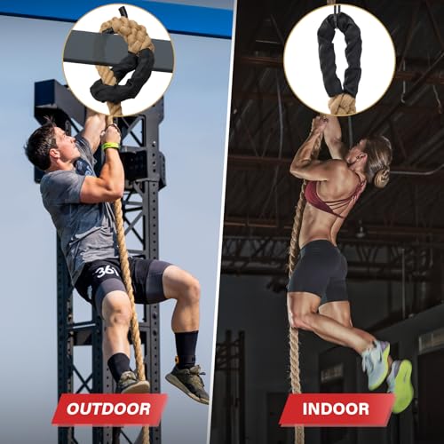 Sodlar Heavy Duty Jute Climbing Rope 25FT for Fitness & Outdoor Use