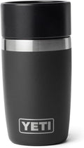 YETI Rambler 8 oz Travel Bottle - Stainless Steel, Vacuum Insulated, Leakproof Commuter Cap | Black