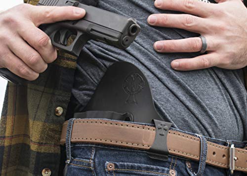 CrossBreed SuperTuck IWB Concealed Carry Holster for Glock 17, 19, 22, 23, 45 - Right Hand, Leather & Kydex