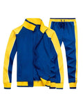 Litteking Men's Tracksuits Sweat Suit Casual Long Sleeve 2 Piece Outfit Sports Jogging Suits Set Blue 2XL