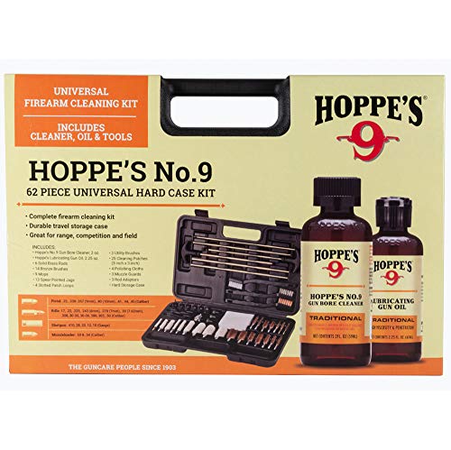 Hoppe's Deluxe Gun Cleaning Kit - 62 Piece Universal Firearm Maintenance Set