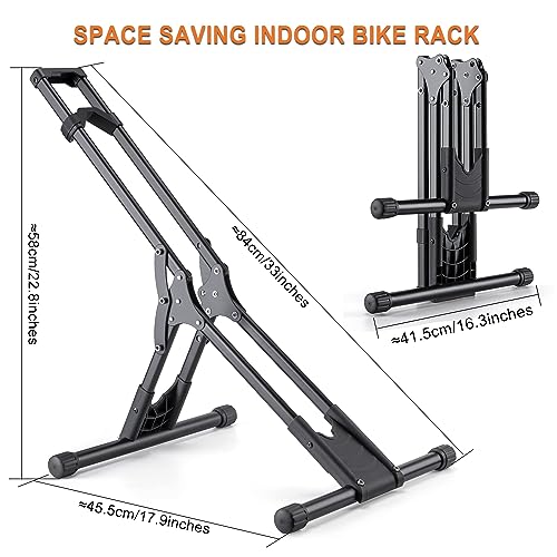 CHEPARK 3 Bike Floor Stand Rack - Indoor Bicycle Storage for 20-29" Mountain & Road Bikes