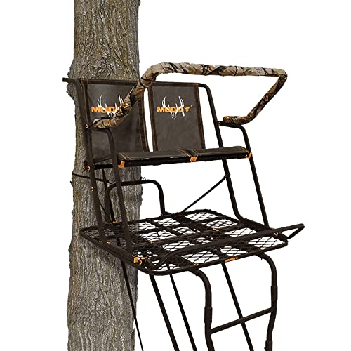 Muddy 17' Two-Person Hunting Tree Stand with Steel Frame, Flex-Tek Seat
