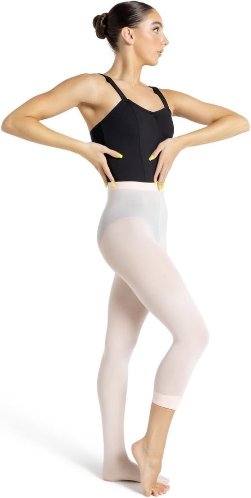 Capezio Women's Ultra Soft Transition Tights - Back Seam Design | Pink, Large US Size