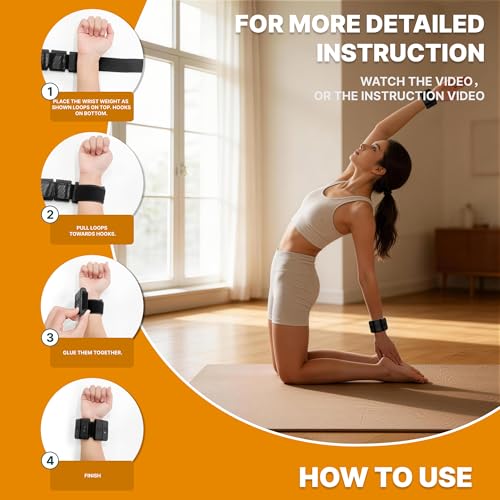 Flesh-Colored Adjustable Wrist & Ankle Weights 1.5lb Pair - for Women & Men