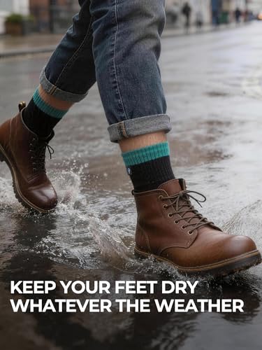 DexShell Waterproof Over-the-Ankle Socks - Large Jet Black Grey