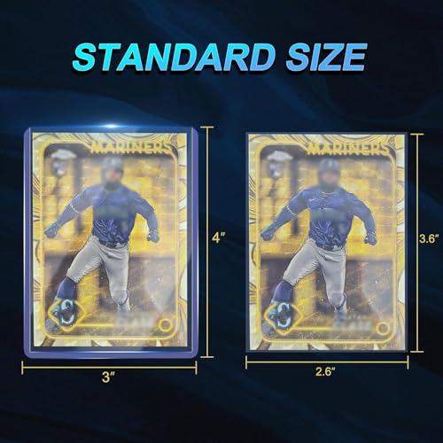 2000 Card Sleeves Set - 1000 Hard Plastic & 1000 Soft Sleeves for Trading Cards - 3x4 Inch Blue Variation of THIS listing