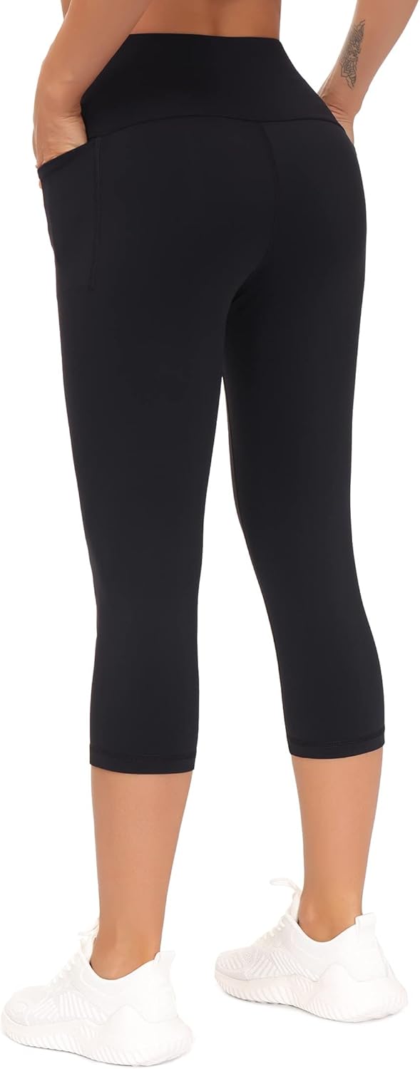 The Gym People High Waist Tummy Control Capris | Women's Leggings for Ultimate Comfort