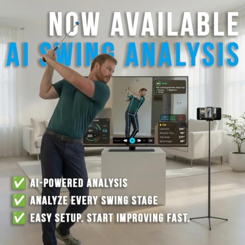 PHIGOLF Home Golf Simulator 27.6" Aluminum Motion Sensor & 3D Swing Analysis