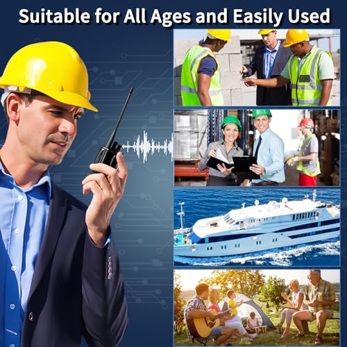 Rechargeable Long-Range Two-Way Radio Walkie Talkies 10-Pack with Earpieces