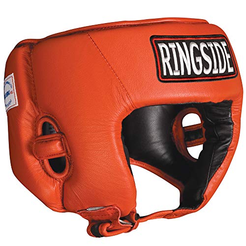 Ringside Large Black Boxing MMA Muay Thai Headgear Without Cheeks - Competition Head Protection