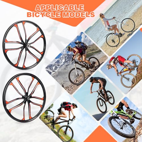 ZUKKA 24 Inch Magnesium Alloy Bike Wheel Set - Lightweight Compatible with Mountain & Folding Bikes