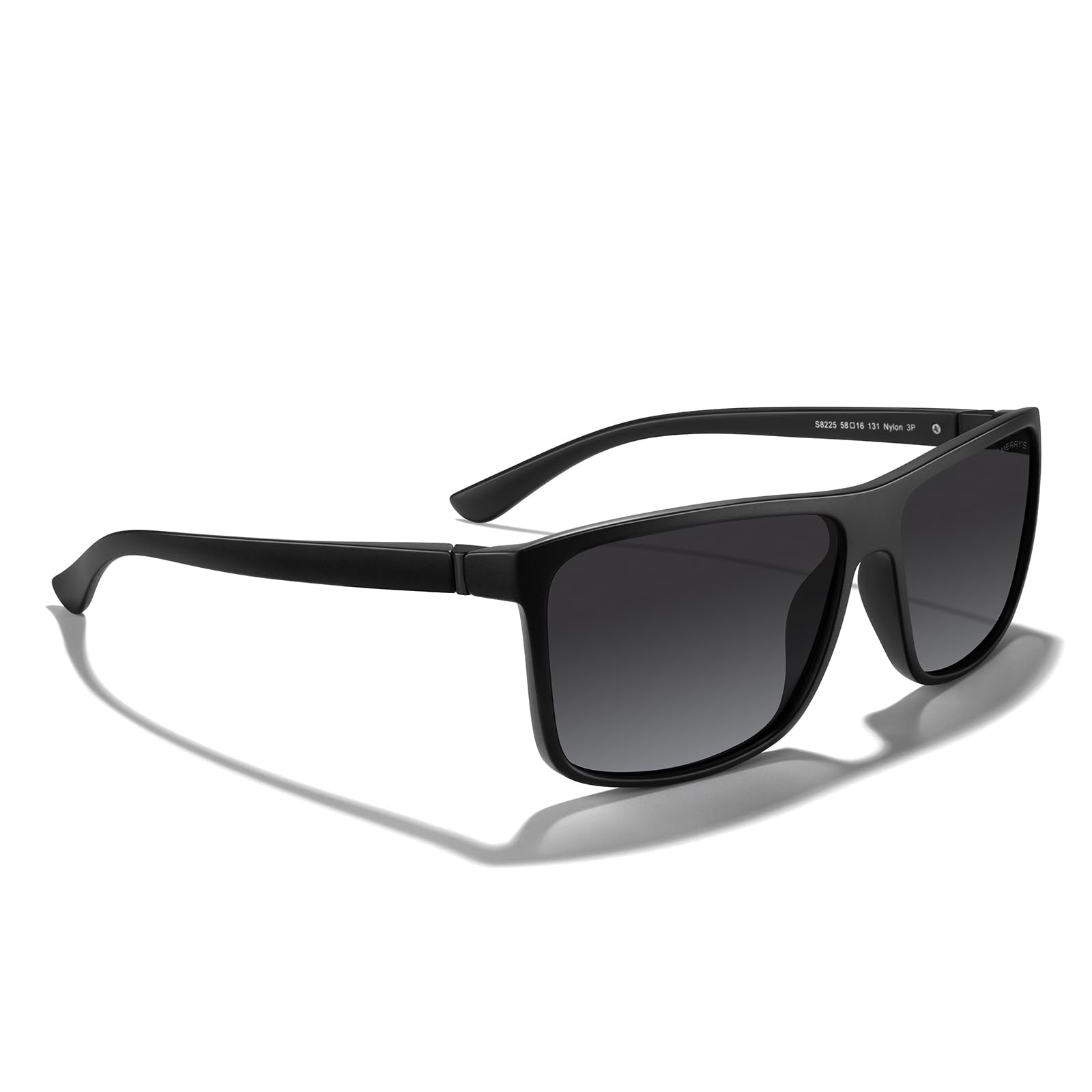 MERRY'S Rectangular Polarized Sports Sunglasses for Men Women Cycling Driving Fishing UV400 Protection S8225