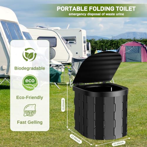 MILBOPAX Green Portable Camping Shower Kit with Privacy Tent & Foldable Bucket