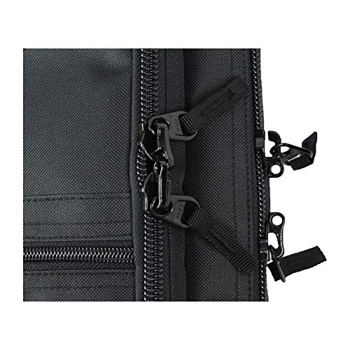 Takedown Gun Bag with MOLLE Locking Compartments Padded Handles Black