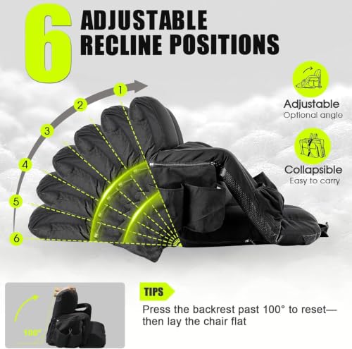 Wide Dual-Zone Heated Stadium Seat with Back Support - 25in, Extra Thick Cushion, Adjustable Backrest & Cup Holder