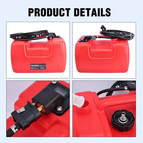 12L Portable Boat Fuel Tank 3 Gallon Marine Outboard Gas Tank