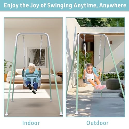 Yozoia Blue Multifunctional Toddler Swing Foldable Indoor & Outdoor Baby Swing