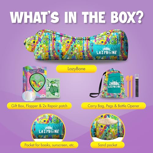 Chillbo Trippydraws Extra Large Inflatable Lounger for Camping & Outdoors