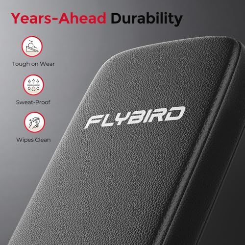 FLYBIRD XL Adjustable Weight Bench for Home Gym - Foldable, 800lbs Support, 144 Positions