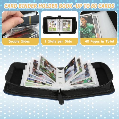 Foalgo Black Trading Card Binder Album with 80 Side Loading Pockets - Z-Black Variation