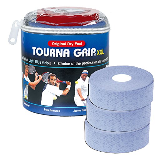 Tourna Grip XXL Dry Feel Tennis Overgrip Pack of 30 - Moisture-Wicking, Blue