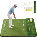 Golf Hitting Practice Mat 45MM Dual Turf with Ball Tray 5x4FT - 9 Holes