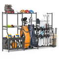 WALMANN Garage Sports Equipment Organizer Stand with Ski & Snowboard Storage