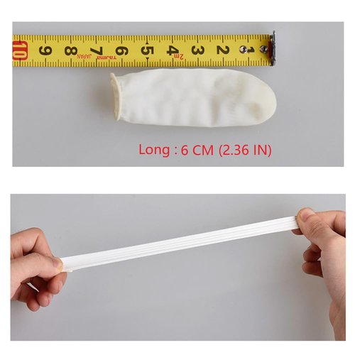 ANSLYQA Finger Cots, (Medium,2400 Pcs) Disposable Latex Finger Covers Anti Static Rubber Fingertips Protective for Electronic Repair,Crafting Industrial Apply, White