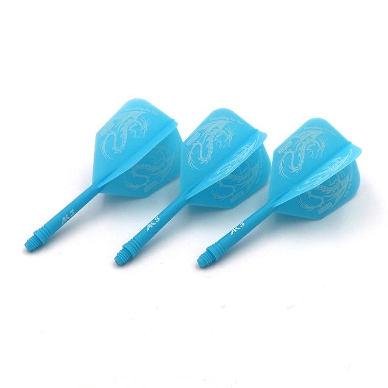 CUESOUL 28mm Big Wing Dart Shaft & Flight Set - Blue Dragon Variation