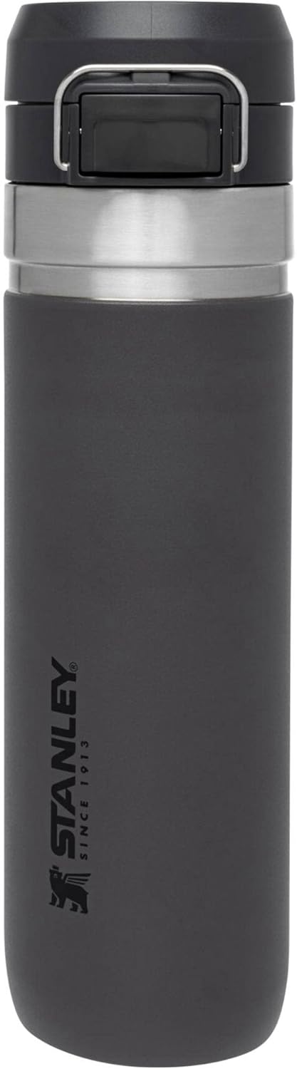 Stanley Quick Flip GO Water Bottle 24 oz - Leakproof Insulated Stainless Steel | BPA-Free | Charcoal