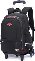 Mfikaryi Rolling Backpack - Solid Color Camo Print | Kids Wheeled School Book Bag for Boys
