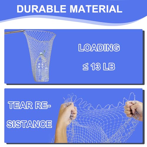 Chicken Catching Net Set with Stainless Steel Pole – 2 Handwoven Bird & Fish Nets
