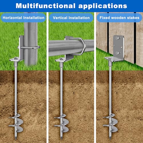 30-Inch Heavy Duty Ground Anchors Kit - 6 Pack for Outdoor Stability