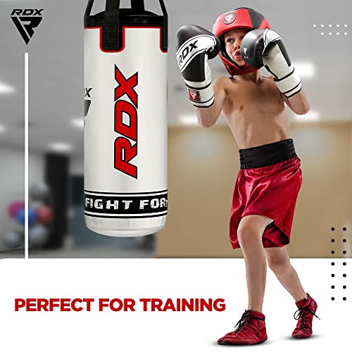 RDX Kids Punching Bag 2FT Unfilled White - Martial Arts & Boxing Training Equipment