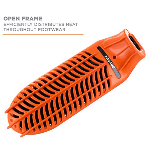 Travel Shoe Dryer and Warmer - DryGuy Portable Boot & Shoe Dryer, One Size - Orange & Black