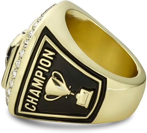Express Medals 2026 Champion Basketball Trophy Ring - Sizes 6 to 11 with Award Display Stand