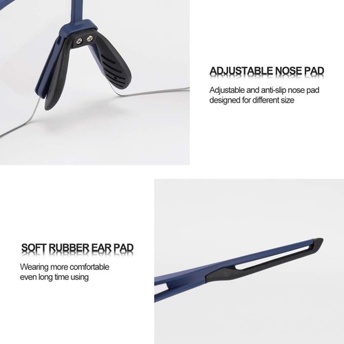 ROCKBROS Polarized Sunglasses for Men Women UV Protection Cycling Sunglasses with Photochromic Sports Sunglasses
