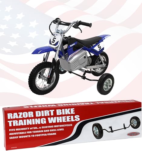 Hardline Products Adjustable Height Training Wheels for Razor MX 125 350 400 450 500 650 Electric Motorcycle - Razor MX Bikes