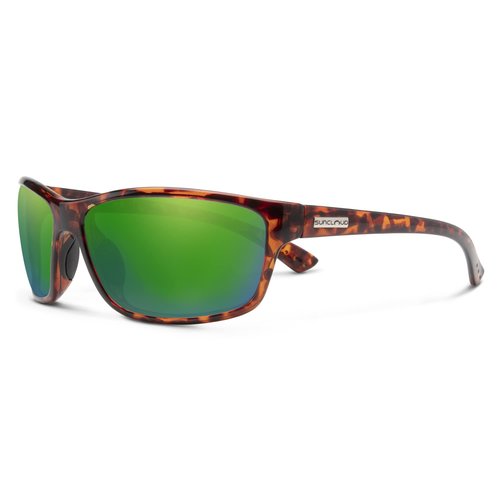 Suncloud Sentry Polarized Sunglasses, Tortoise Frame, Green Mirror Polycarbonate Lenses, One Size