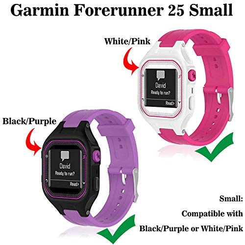 SPurple Small Garmin Forerunner 25 Watch Band - Compatible Fitness Strap