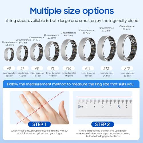 Smart Ring Health Tracker Rose Gold 7 - Waterproof Sleep & Fitness Monitoring