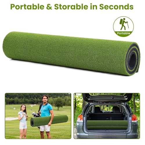 Anygulf 5x4ft Large Golf Hitting Mat - 26mm Thick Artificial Turf for Indoor & Outdoor Practice