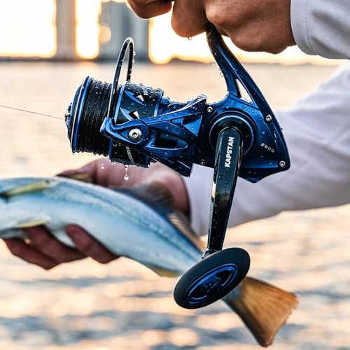Saltwater Spinning Reel - KastKing Kapstan SE 4000 Model for Heavy Duty Fishing