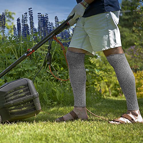 Cut Resistant Leg Sleeves - Bite Proof Protective Gear, Gray - Zhanmai