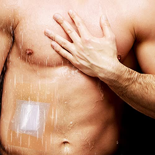 25 Pieces Waterproof Catheter Shower Cover Protectors - Breathable Adhesive Sheets