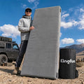 Gray 75x30x3 Inch CertiPUR-US Memory Foam Camping Mattress Pad - Waterproof Roll-Up Sleeping Mat with Carry Bag