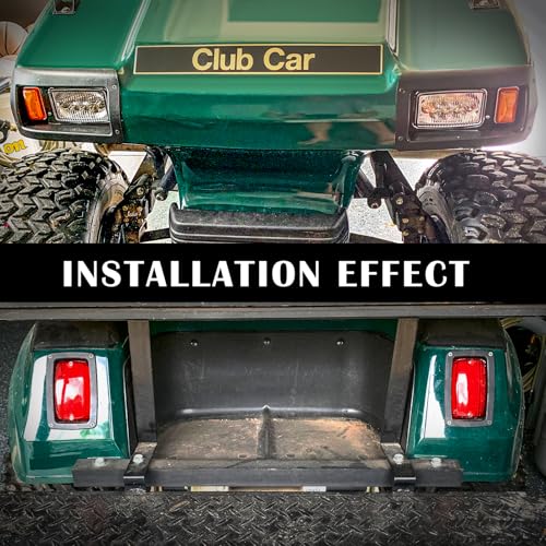 VPAHub 48V Club Car DS LED Light Kit with 2 Headlights & Taillights, Wiring Harness